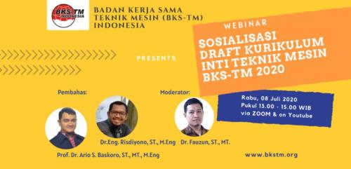 Webinar Sosialisasi Draft Kurikulum Inti Teknik Mesin BKS-TM