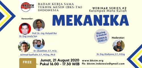 Webinar Series #2 Mekanika (Sosialisasi Draft Kurikulum Inti & Bahan Ajar BKS-TM)