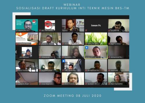 Webinar Sosialisasi Draft Kurikulum Inti Teknik Mesin BKS-TM